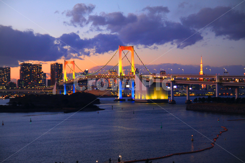 레인보우브릿지,다리,오다이바,다리야경,rainbowbridge,일본,도쿄