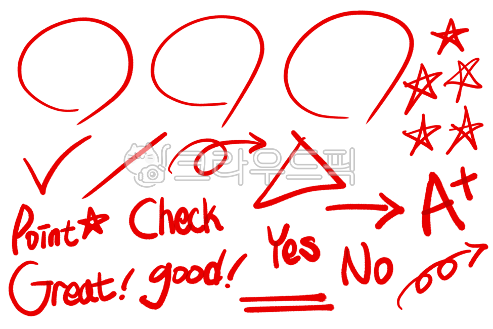채점,채점표시,ppt화살표,빨간색연필,크레용,색연필,별표,빨간동그라미,틀림표시,세모,세모표시,세모모양,동그라미모양,동그라미,틀림,시험,공부,학원,채점이미지,점수,누끼,line,선,줄,줄표시