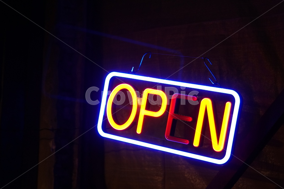 네온사인,neonsign,open,표지판,간판,감성,정물