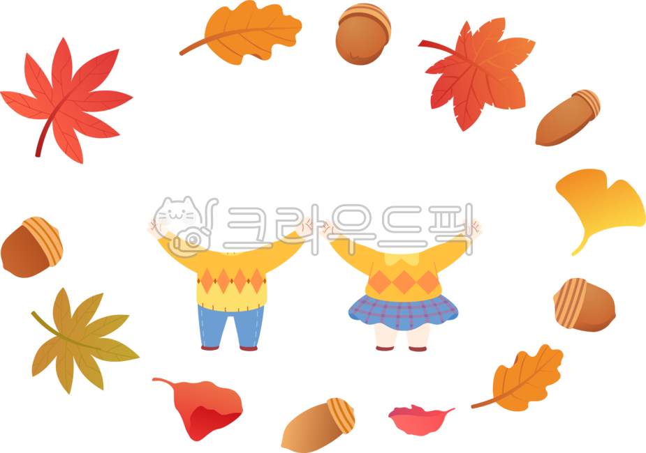 fall image,children,Daycare environment composition,portrait composition,autumn,Environmental composition data,acorn,Maple