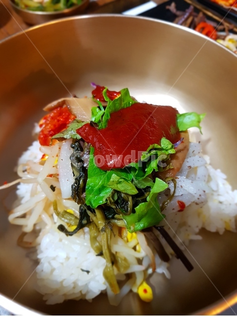 밥,쌀,비빔밥,전통음식,고추장,나물,식사,먹거리