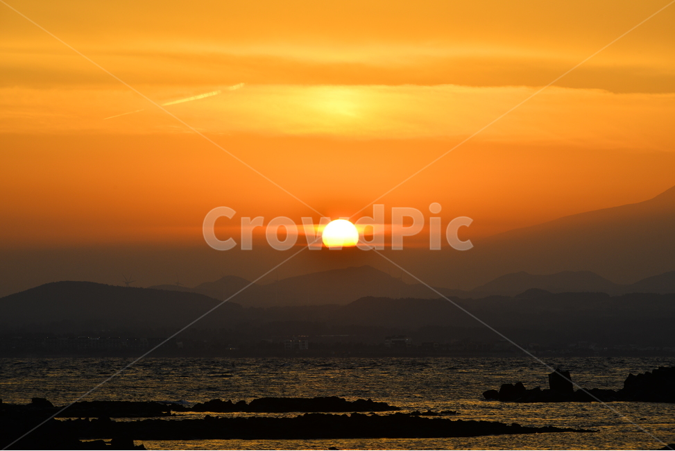 제주,우도,한라산,노을,일몰,황혼,붉은하늘,하늘,자연,풍경,nature,landscape