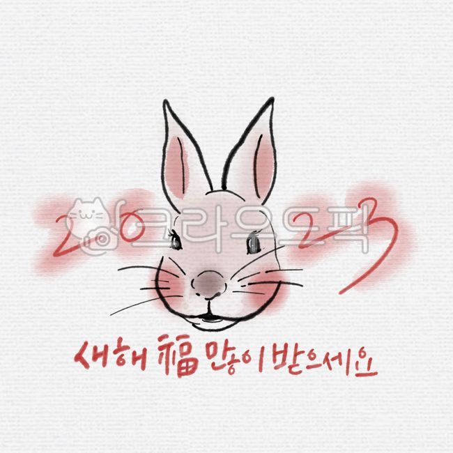 luck,ink drawing,2023,ink painting,greeting card,New Year greetings,discount sheet,New Year,year of gyemyo,chinese character,rabbit,Reduction card,emphasis,illustration,rabbit illustration,calligraphy,new year