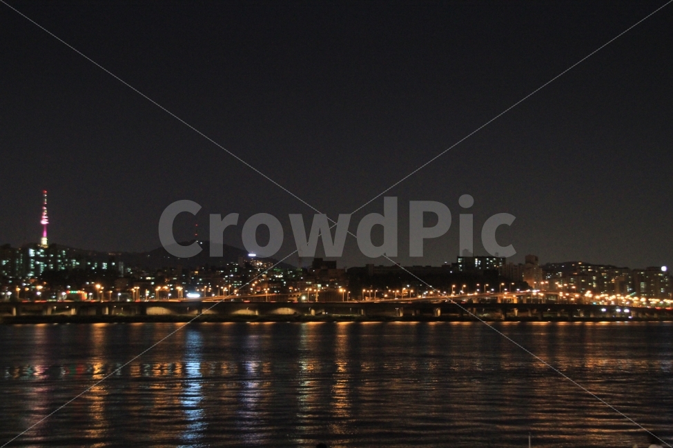 한강,밤,야경,불빛,밤하늘,남산타워,배경,도시,풍경,city,landscape,야경,밤,nightscape,night,outdoors,옥외,nature,자연