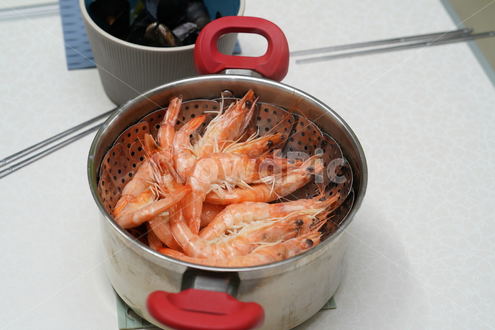 새우,안주,식사,먹거리,찜,쉬림프,반찬,해물,해산물,냄비