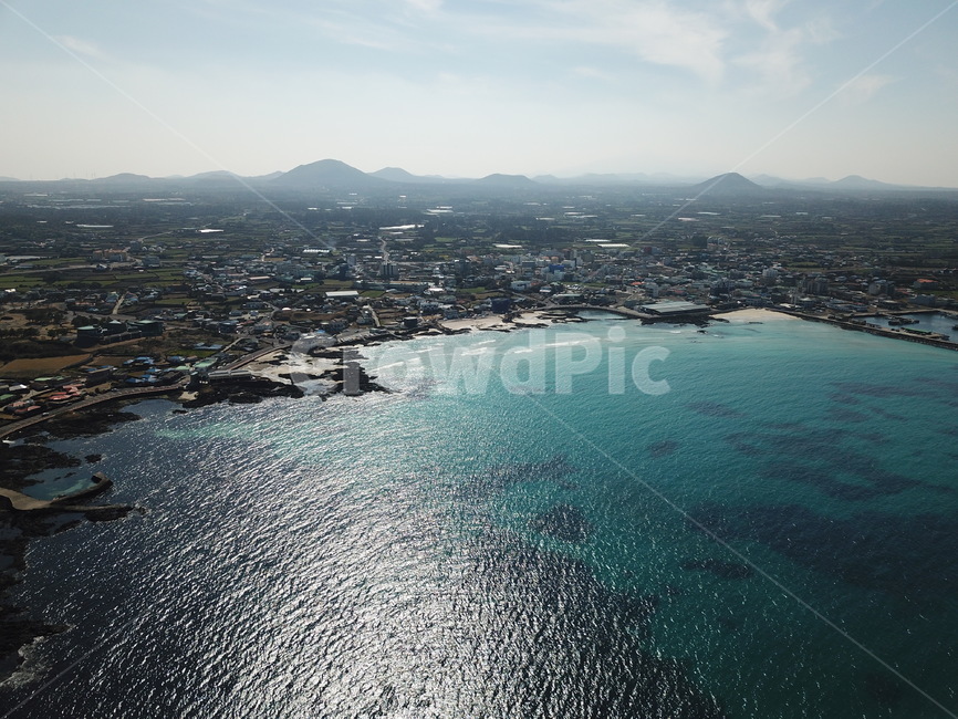 제주도,하늘,바다,풍경,하늘위