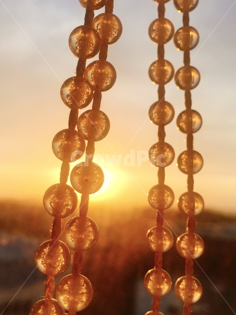 조명,lighting,노을,구슬,sunset