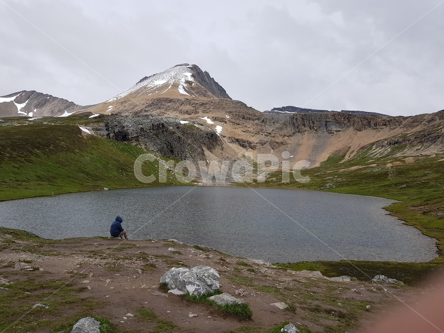 캐나다,캘거리,산,풍경,호수,산정호수