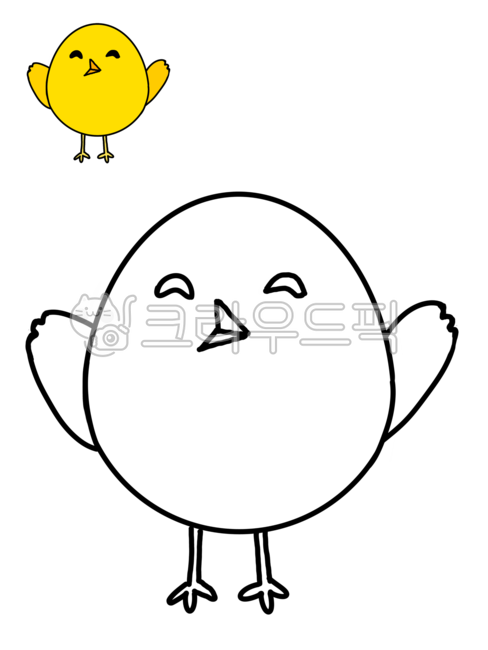 병아리,병아리일러스트,병아리색칠공부,병아리색칠,병아리그리기,색칠공부,유아그림,초등그림,색칠하기,동물,새,조류,노란색,그래픽,일러스트레이션,graphic,illustration