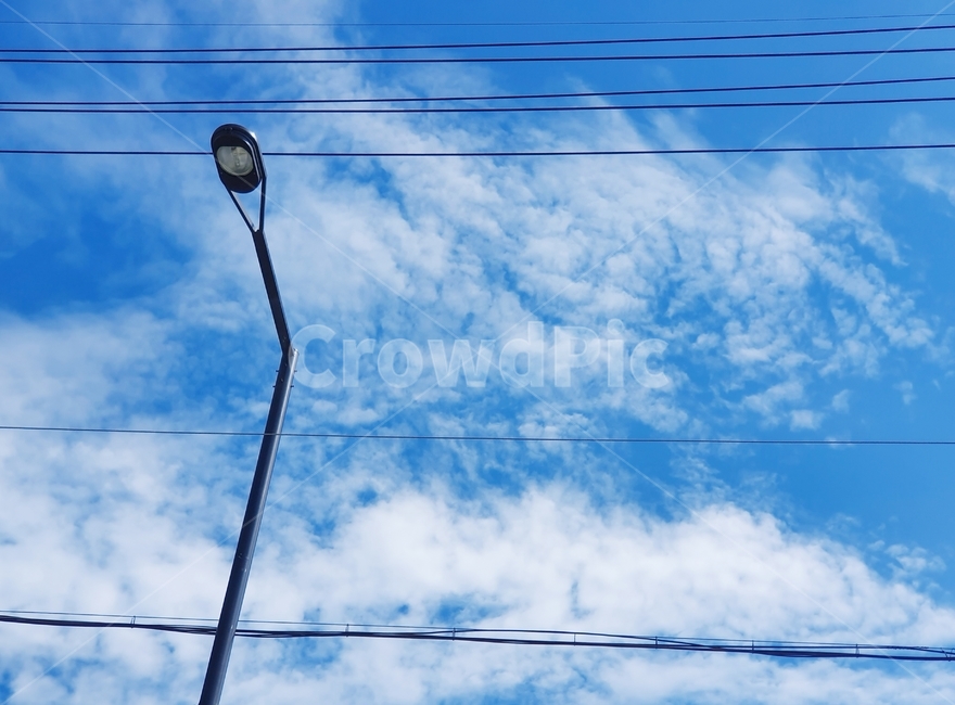 가로등,하늘,구름,cloud,sky,전선줄