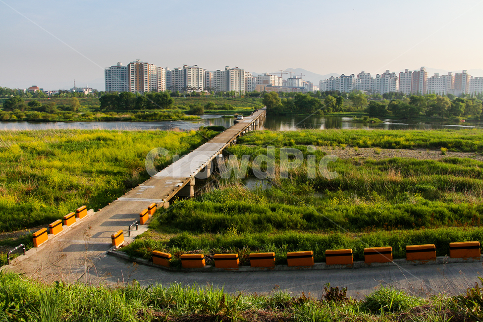 강,잠수교,하천,금호강,아침,가교,다리,홍수,풍경,대구,율하동,동구,봄,도시,풍경,city,landscape,한국도시풍경,한국도시경관,korea cityscape,boardwalk,산책로,bridge,building,건물