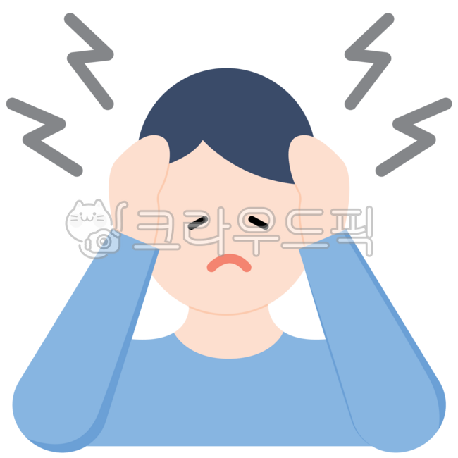 두통,건강,일러스트,머리통증,요소,고통,통증