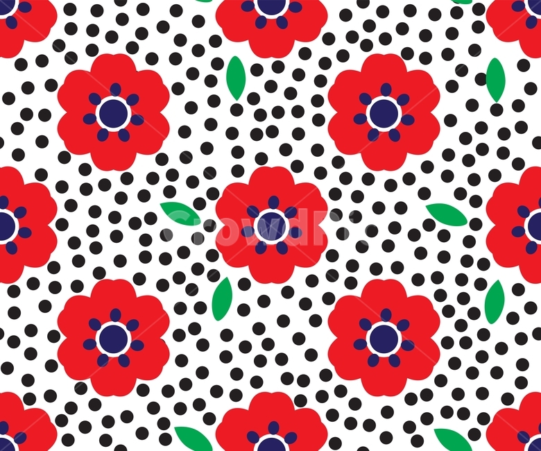 꽃,flower,도트,dots,빨간색,점,red,floral,패턴,pattern,seamless,배경,background,스칸디나비아스타일,벡터,vector,그래픽,일러스트레이션,graphic,illustration,텍스처,질감,패턴,texture,pattern