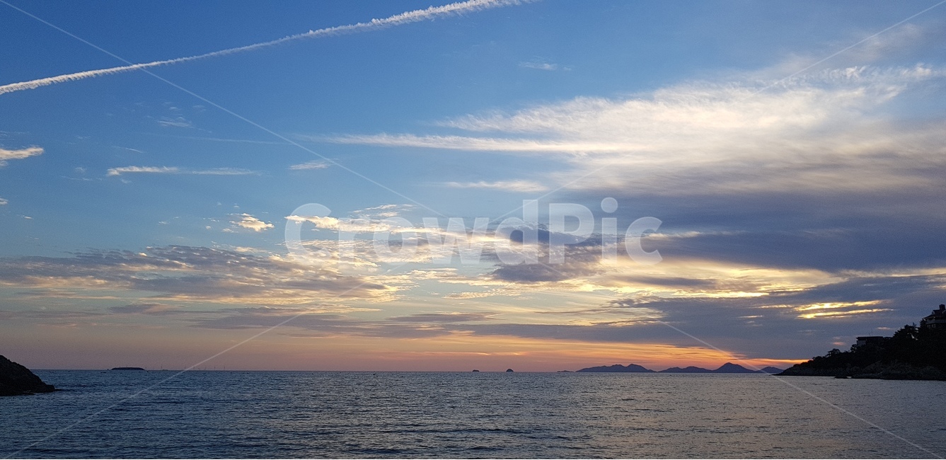 바다,하늘,구름,바닷가,석양,노을,저녁,풍경,자연,풍경,nature,landscape,outdoors,옥외,sky