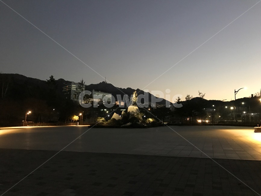 공원,광장,밤하늘,산,어두움