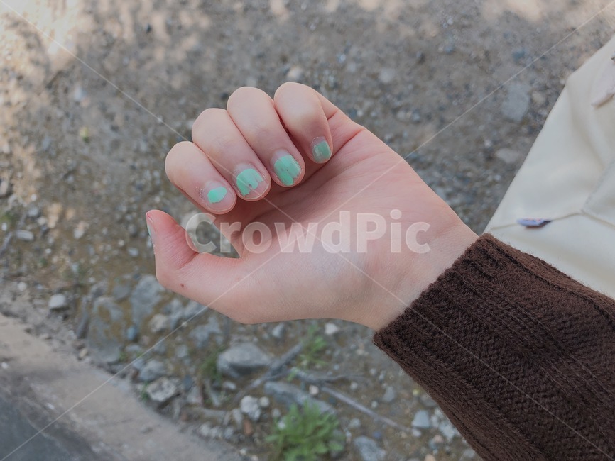 손,네일아트,손톱,nail,민트색네일,mint
