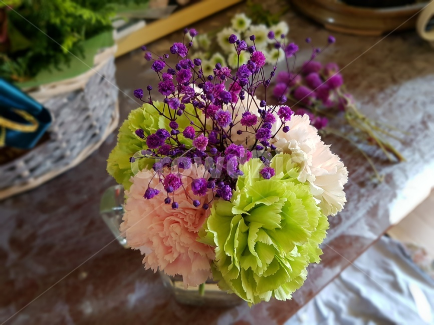 카네이션,꽃병,꽃,취미,프리저브드,데코,꽃꽂이,flower,안개꽃,센터피스,꽃,flower