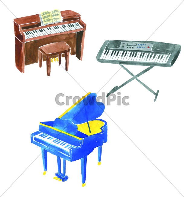 손그림,물감그림,handdrawing,watercolor,피아노,piano,건반,key,keyboard
