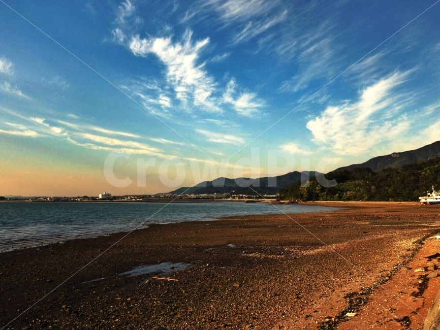 일몰,사천,남해바다,폐선,하늘,바다,자연,풍경,nature,landscape,해변,바다,beach,sea,ground,바닥,road,도로,dirt road,흙길,gravel,자갈,outdoors,옥외