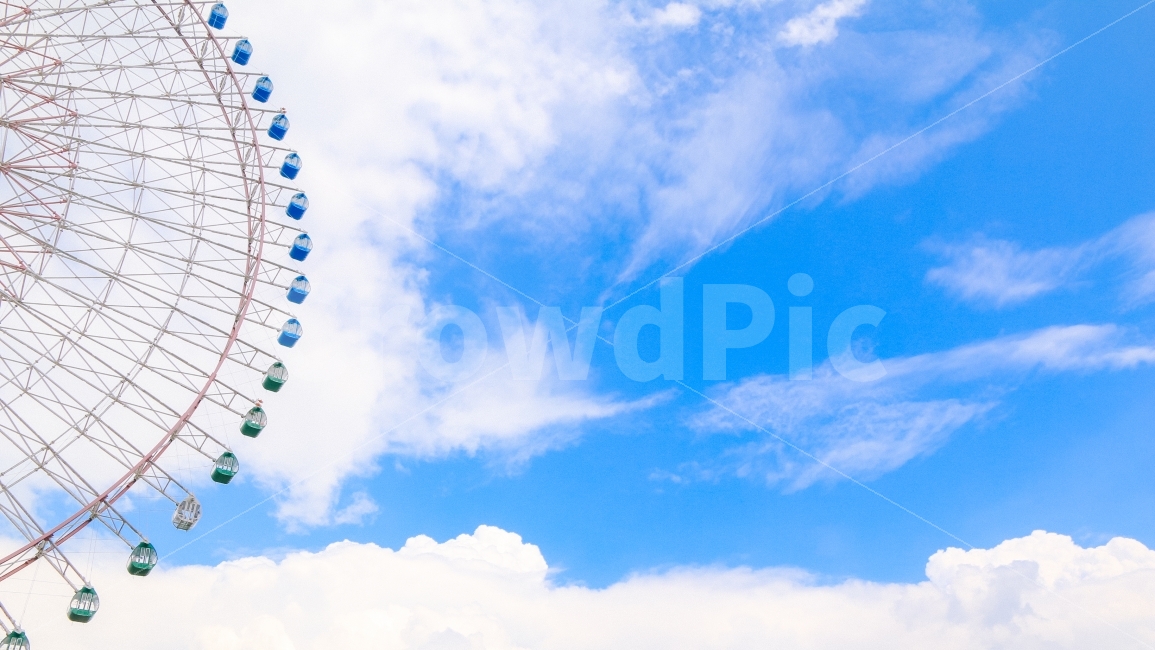하늘,관람차,감성,구름,일본,japan,sky,cloud,감성,sensible,feeling,놀이공원,놀이동산,놀이터,amusement park,playground