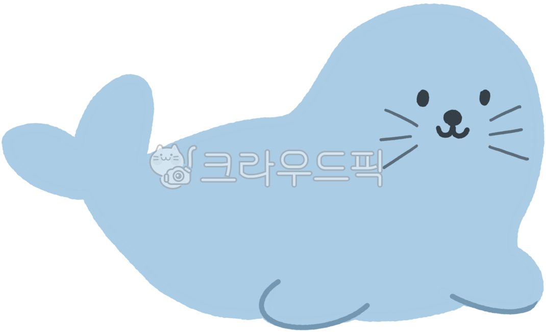 일러스트, 귀여운, 물개, 물범, 동물, 사진,이미지,일러스트,캘리그라피 - cohee작가