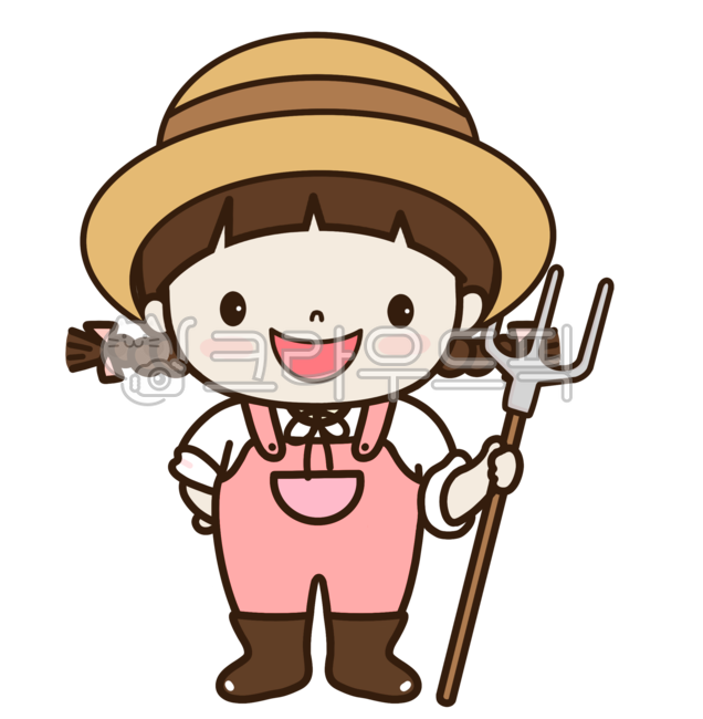 농부,농부일러스트,농부캐릭터,농부png,꼬마농부,꼬마농부일러스트,어린이집,유치원,식목일,농장,가을,농기계,어린이,사람,png
