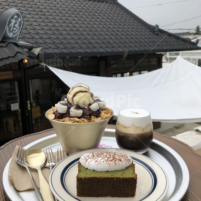 빙수,여름,고즈넉함,전통,카페