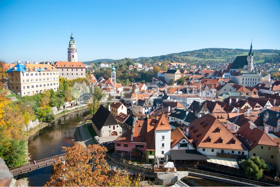 체스키크롬로프,체스키,빨간지붕,강,마을,전망대,해외,외국,세계,foreign,oversea,world