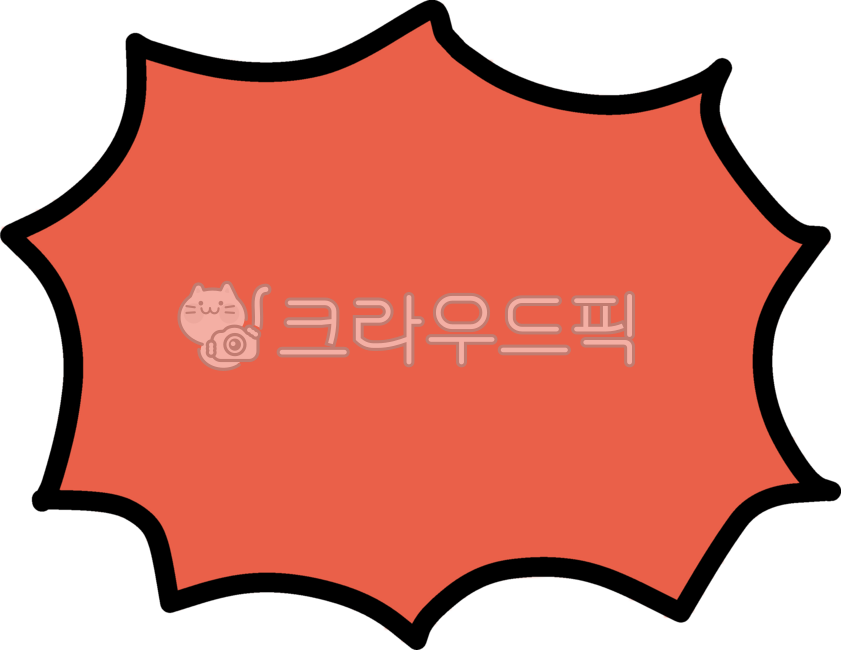 번쩍,빨강,말풍선,빨간말풍선,손그림말풍선