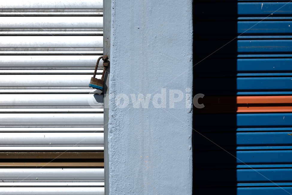 대조,contrast,자물쇠,lock,blue,white,red,brown,텍스처,질감,패턴,texture,pattern