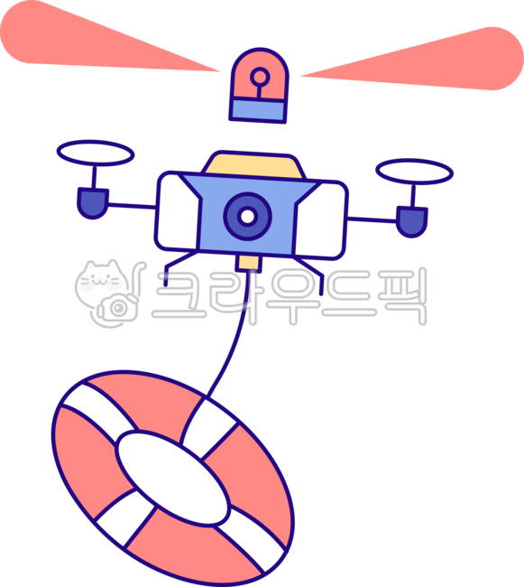 outline,cute,simple,simple,illustration,structure,rescue team,incident,accident,drone,tube,warning light,equipment,robot,unmanned