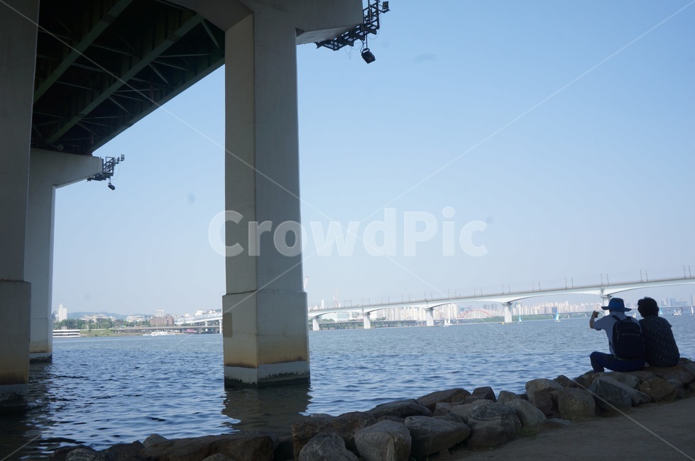 한강,river,도로,하늘,강
