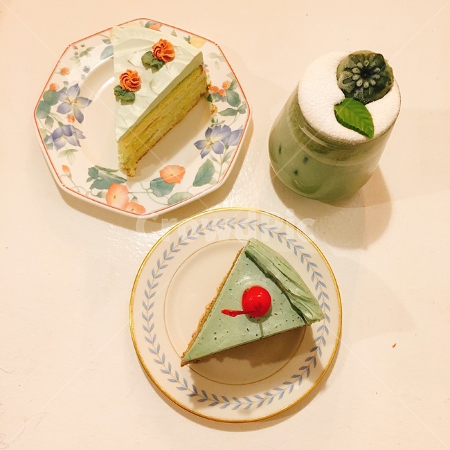 케익,메론케익,카페,음료,앤티크접시