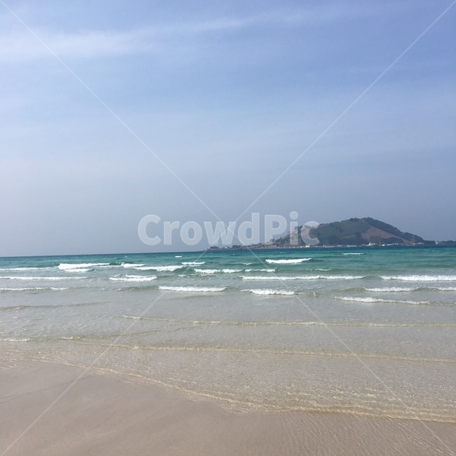 바다,제주도,파도,자연,비양도,해변,백사장,겨울바다,한국,sea,wave,jejudo,landscape,nature,jeju,파란색,흰색,하늘색,푸른하늘,에메랄드바다