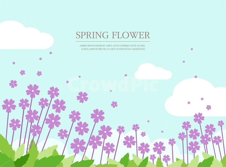 보라색꽃,꽃,꽃밭,봄,일러스트,배경,봄,계절,spring,season,꽃,flower,그래픽,일러스트레이션,graphic,illustration,art,미술,pattern,무늬,floral design,플로랄 디자인