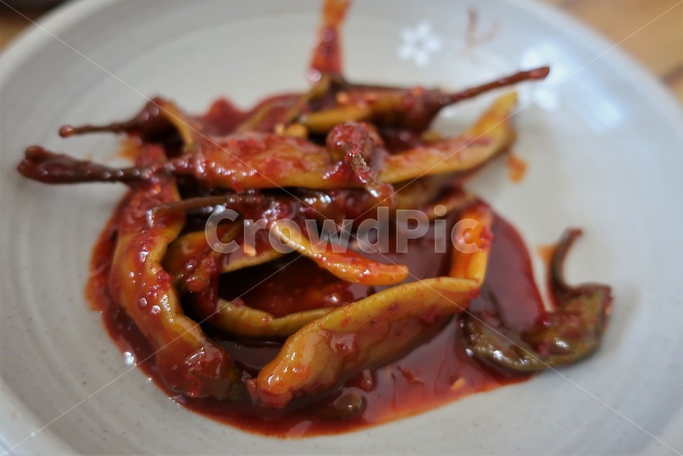 고추,무침,짱아찌,양념,반찬,한식,전통,밑반찬,요리,비타민