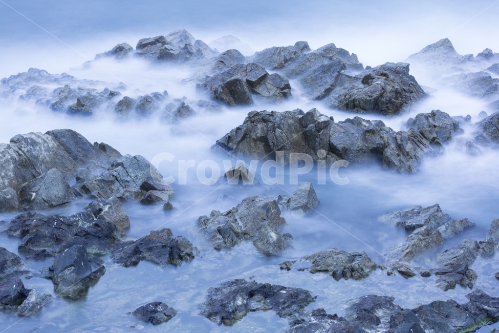 파도,바위,안개,구름,장노출,자연,풍경,nature,landscape,outdoors,옥외