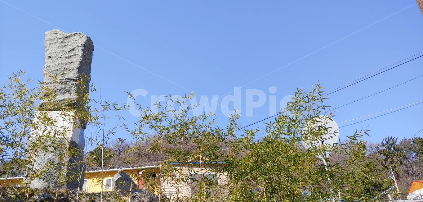산골,시골,나무,숲,지붕,창문,하늘,푸른,벽,풍경,대나무,옥외,outdoors