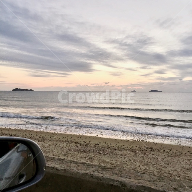 바다,안면도,붉은,노을,구름,해변,바다,beach,sea