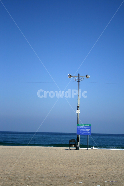 해변,가로등,하늘,모래사장,바다,풍경,해변,바다,beach,sea