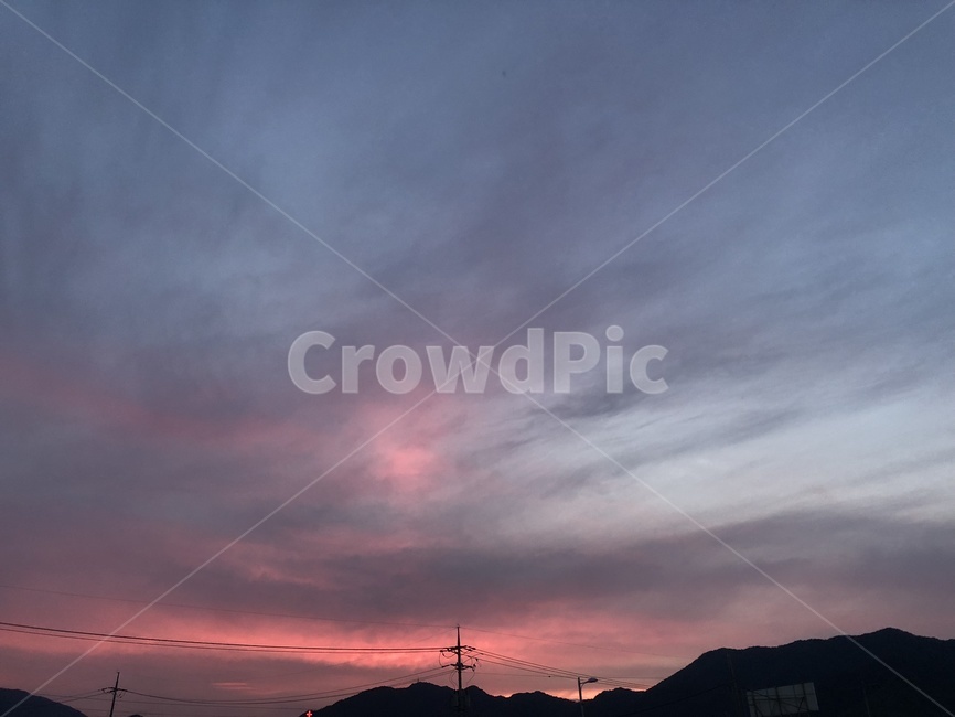 핑크색,핑크하늘,핑크색하늘,하늘핑크,pinksky,nature,자연,outdoors,옥외