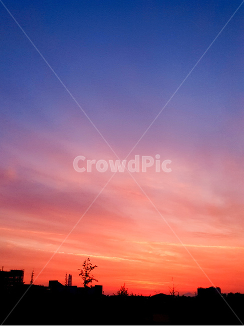 일출,해,풍경,구름,아침,도시,풍경,city,landscape,실루엣,그림자,silhouette,shadow,색깔,색상,색채,색감,color sense,color sensitivity,feeling of color,nature,자연,outdoors,옥외,dusk,황혼,dawn,새벽,red sky,붉은 하늘,sky,하늘,sunset,일몰