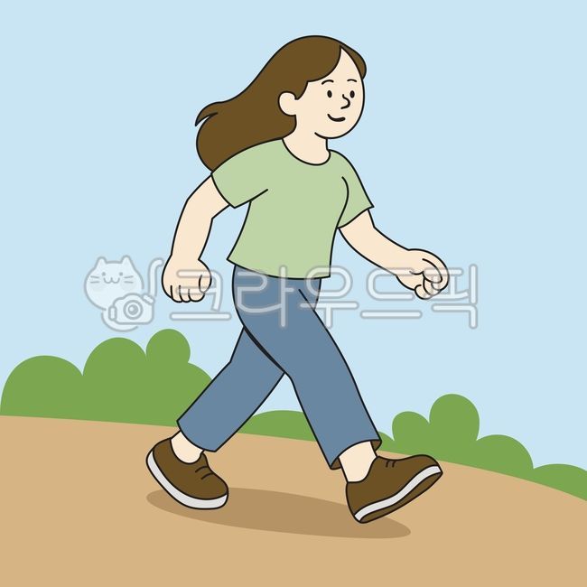 산책,걷기,걷기운동,걷는사람,걸음,건강,산책하는사람,캐릭터,여성캐릭터,사람일러스트,벡터일러스트,일상,womanwalking,웰빙,flatstyle,minimal,젊은여성,야외,건강한사람,라이프스타일,건강생활,활력,체력,젊음,청년,일러스트레이션,현대인,길을걷는사람,길,공원,디자인소스,그래픽,배경,긴바지,가볍게걷는사람,여성,여자,반팔,야외운동