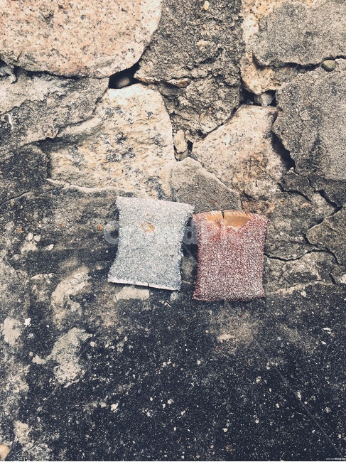 담벼락,수세미,돌담,벽,돌