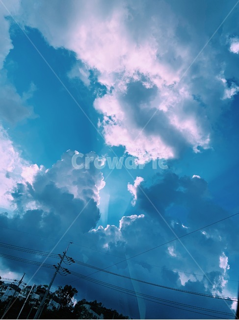 하늘,구름,빛,자연,화사함