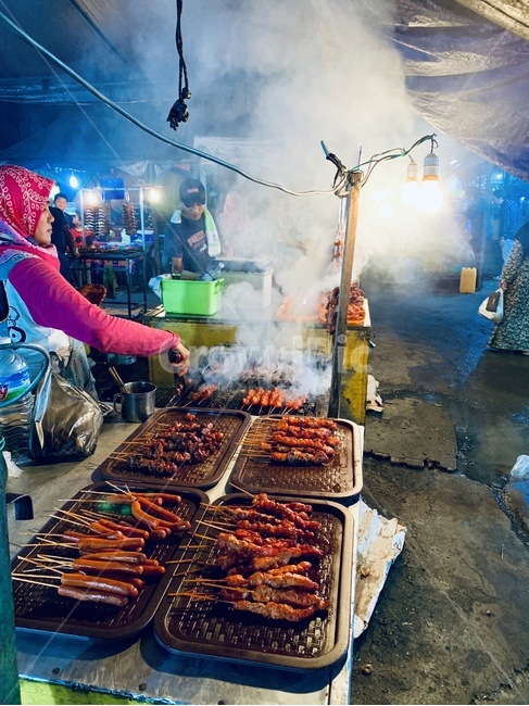 전통시장,로컬마켓,야시장,시장상인,꼬치,말레이시아,장사