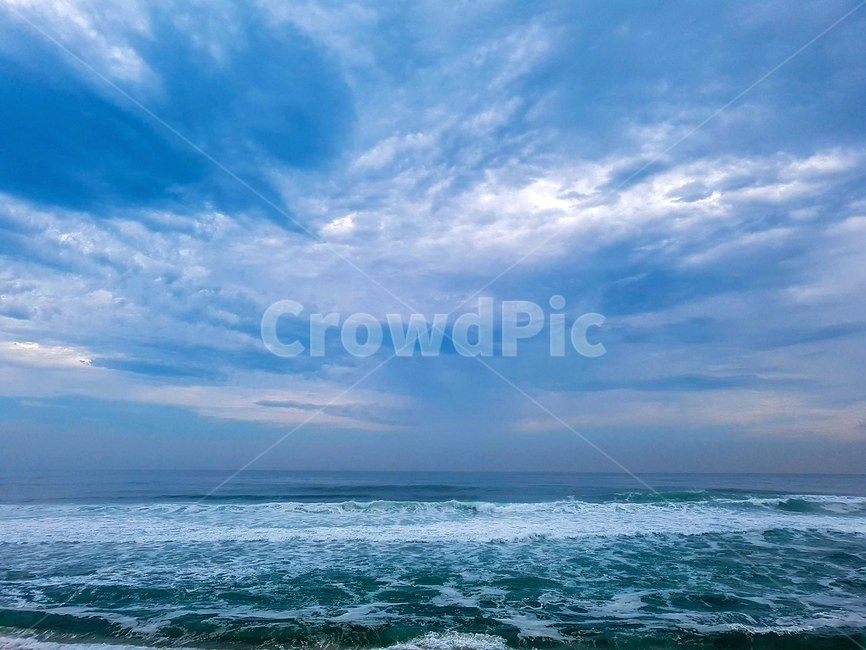 파란색,시원한,바다,하늘,ocean,blue