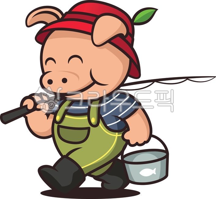 돼지,돼지캐릭터,돼지일러스트,돼지그림,낚시,낚시캐릭터,낚시그림,캐릭터일러스트,일러스트,피싱,낚시하는돼지,낚시하는캐릭터,여행,낚시여행,루어,루어낚시,자급자족,생선,물고기,어부,앵글러,앵글러캐릭터,낚시장화,낚싯대,낚시모자