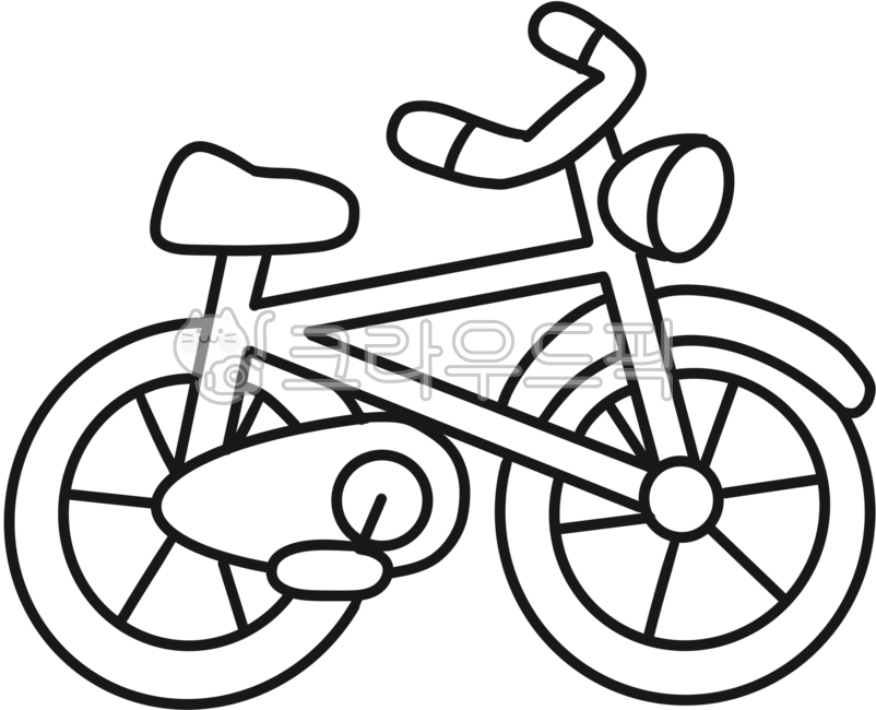 Public transportation,transportation,bicycle,bicycle coloring pages,kindergarten coloring pages,Ttareungi