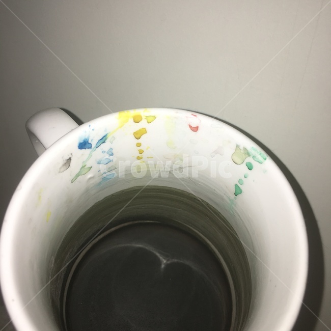 색깔,컵,물통,층,물감